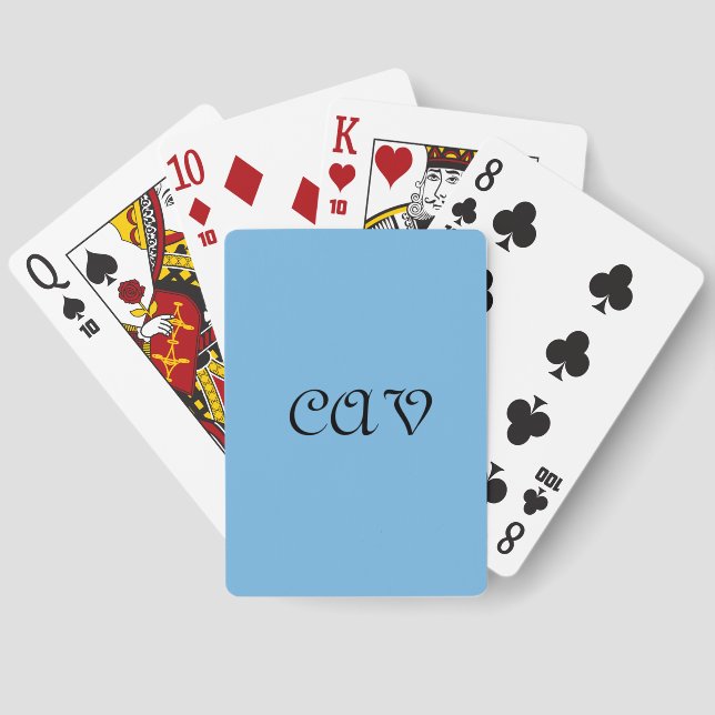 Cornflower Blue  Canasta Cards (Back)