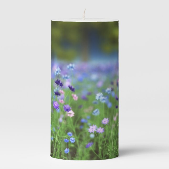 Cornflower Blue Candle (Front)