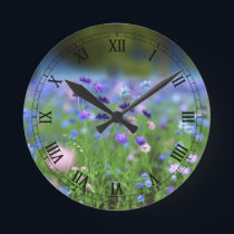 Cornflower Blue Clock