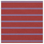 [ Thumbnail: Cornflower Blue & Dark Red Colored Pattern Fabric ]
