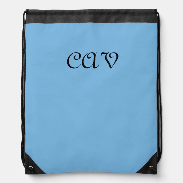 Cornflower Blue  Drawstring Bag (Front)