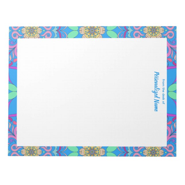 Cornflower Blue Fiesta Unlined  Notepad (Front)