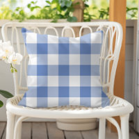 Cornflower Blue Gingham Check Plaid Pattern
