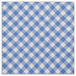 Cornflower Blue Gingham Checkered Plaid Print Fabric
