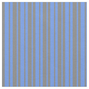 Cornflower Blue & Gray Lines Fabric
