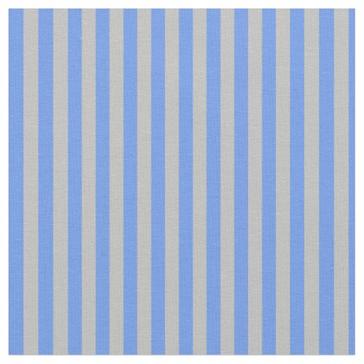 Cornflower Blue & Grey Lines/Stripes Pattern Fabric