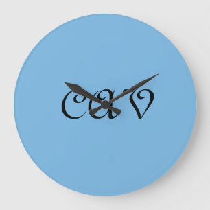 Cornflower Blue Large Clock