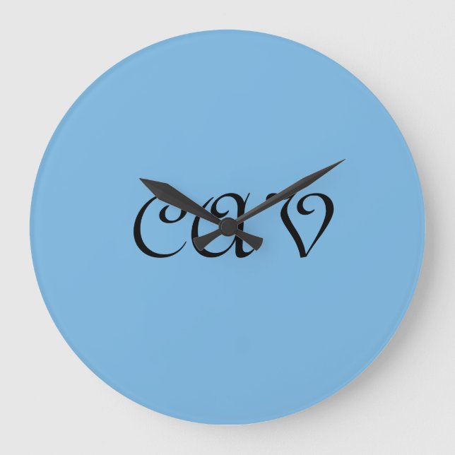 Cornflower Blue  Large Clock (Front)