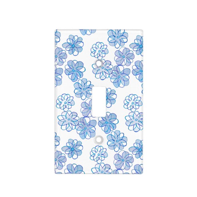 Cornflower Blue Light Switch Cover (Front)