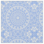 Cornflower Blue Mandala Pattern Fabric