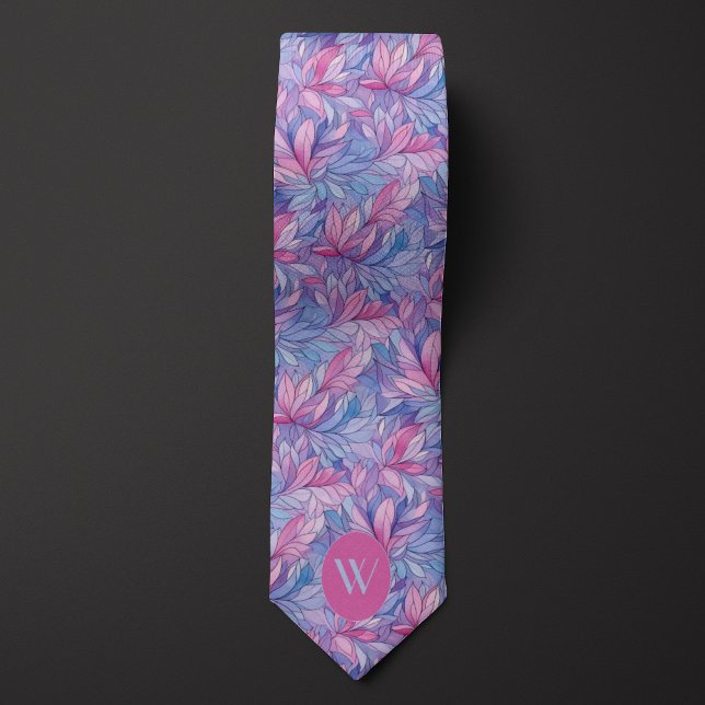 Cornflower Blue & Mauve Watercolor Neck Tie (Creator Uploaded)