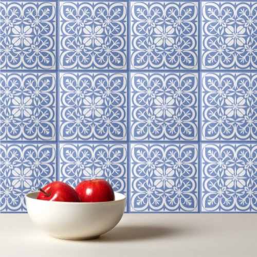 Cornflower Blue pattern Portuguese Mediterranean  Ceramic Tile