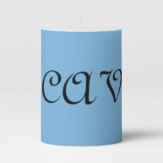 Cornflower Blue Pillar Candle