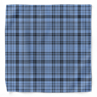 Cornflower Blue Plaid Bandana
