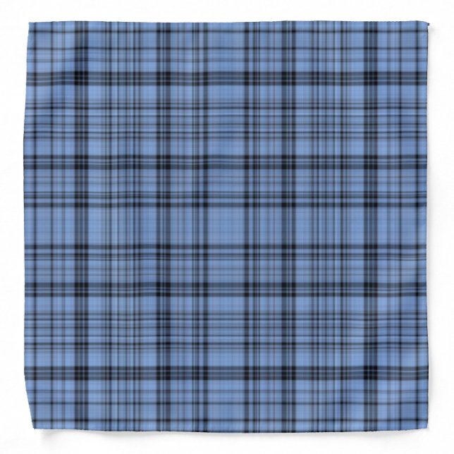 Cornflower Blue Plaid Bandana (Front)
