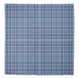 Cornflower Blue Plaid Duvet Cover