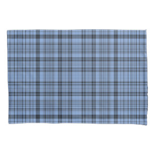 Cornflower Blue Plaid Pillowcase