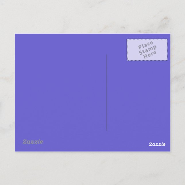 Cornflower Blue Postcard (Back)