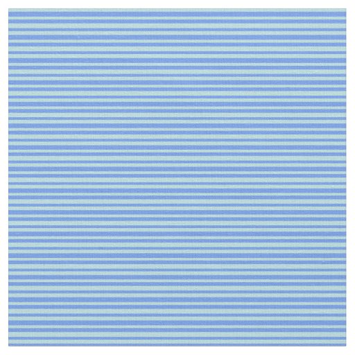 Cornflower Blue & Powder Blue Stripes Fabric