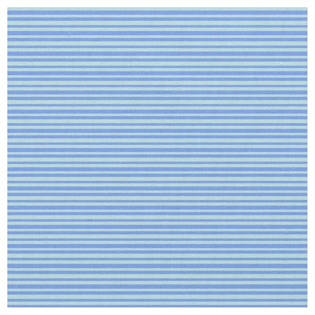 Cornflower Blue & Powder Blue Stripes Fabric (Close Up)