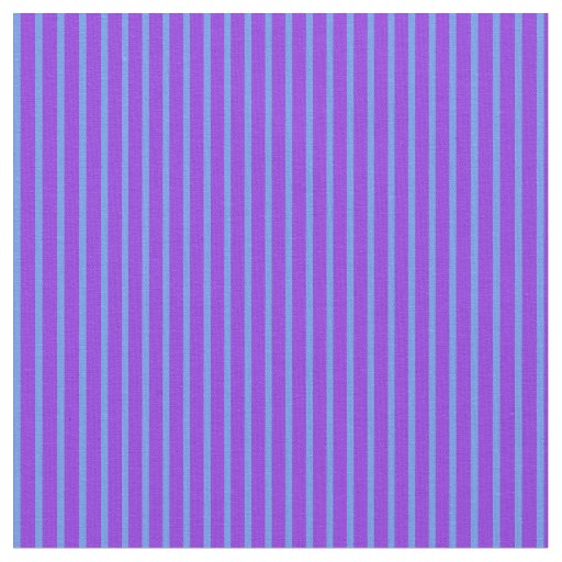 Cornflower Blue & Purple Lines/Stripes Pattern Fabric