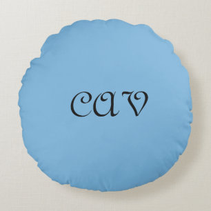 Cornflower Blue Round Pillow