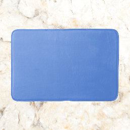 Cornflower Blue Solid Color Bath Mat