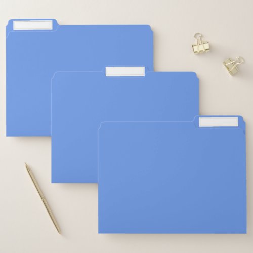 Cornflower Blue Solid Color File Folder
