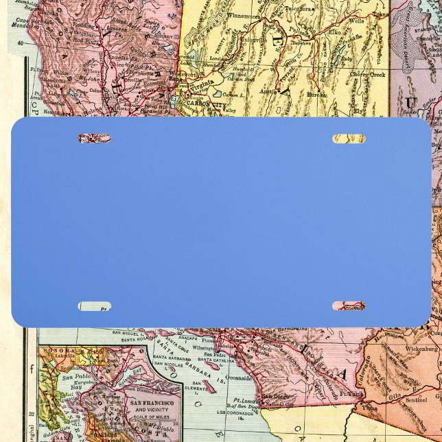 Cornflower Blue Solid Color License Plate (Creator Uploaded)