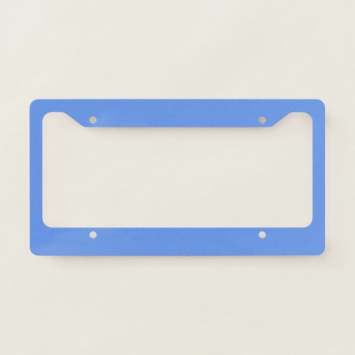 Cornflower Blue Solid Color License Plate Frame