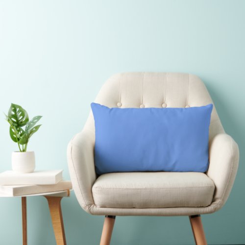 Cornflower Blue Solid Color Lumbar Pillow