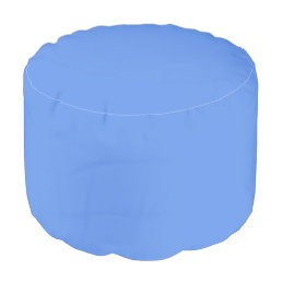 Cornflower Blue Solid Color Pouf