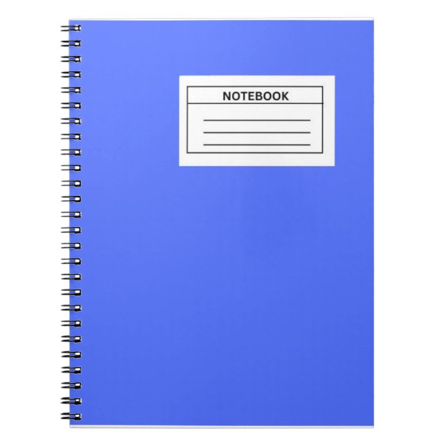 Cornflower Blue Spiral Photo Notebook (Front)