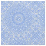 Cornflower Blue Symmetry Mandala Fabric
