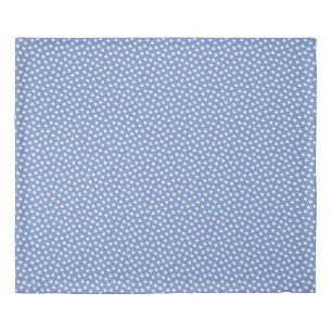 Cornflower Blue Watercolor Dots King Duvet