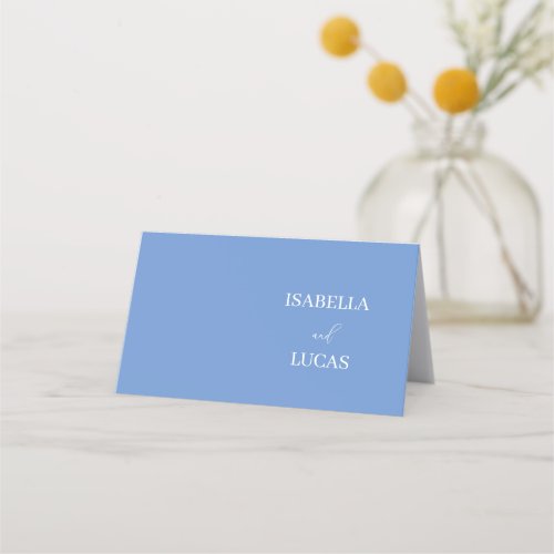 Cornflower Blue Wedding  Place Card