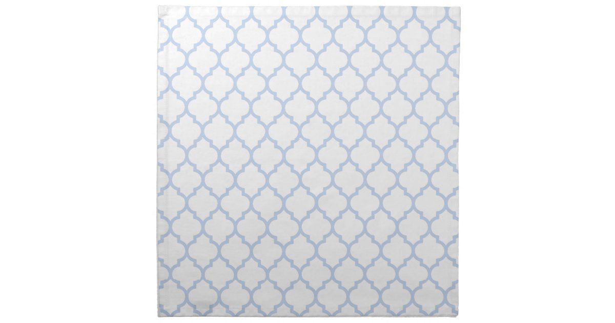 Cornflower Blue White Quatrefoil Cloth Napkins Zazzle