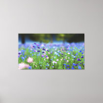 Cornflower Blue Wrapped Canvas