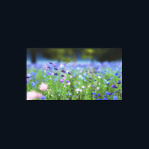 Cornflower Blue Wrapped Canvas Print