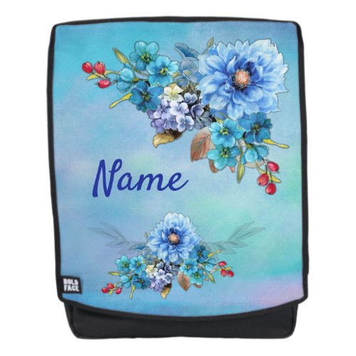 Cornflower Blues in Watercolor Backpack