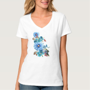 Cornflower Blues in Watercolor T-Shirt