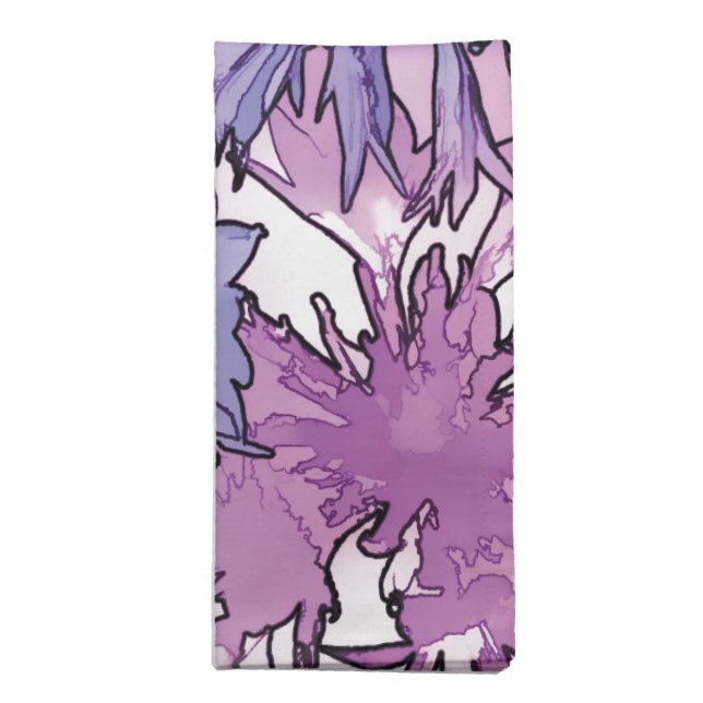 Cornflower Collage Cloth Napkin (Folded)