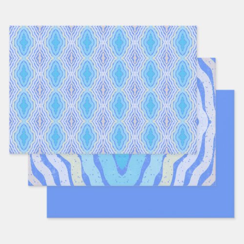 Cornflower Complimentary Colors Shabby Chic Design Wrapping Paper Sheets