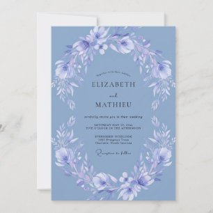 Cornflower Dreamy Floral Wedding Invitation