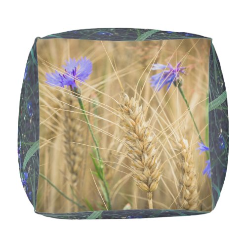 Cornflower field pouf