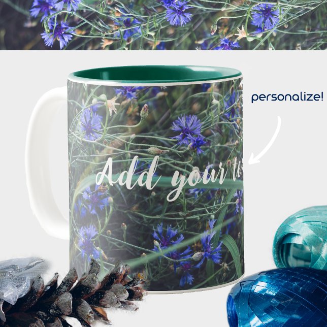 Cornflower field Two-Tone coffee mug (Creator Uploaded)