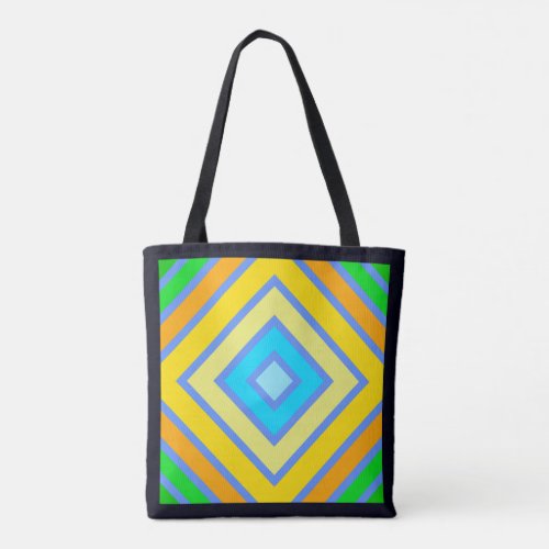 Cornflower Harmonious Colors Angled Line Art  Tote Bag