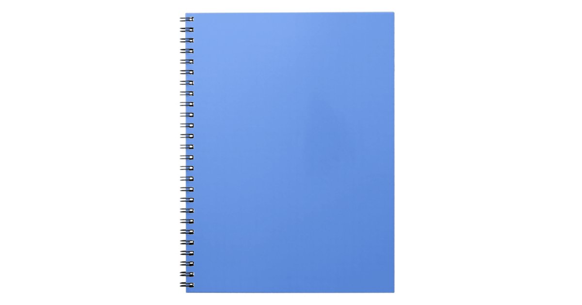 Cornflower Light Baby Blue Solid Color Background Notebook Zazzle Com