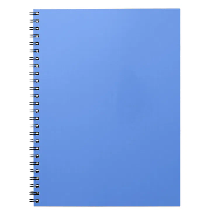 Cornflower Light Baby Blue Solid Color Background Notebook Zazzle