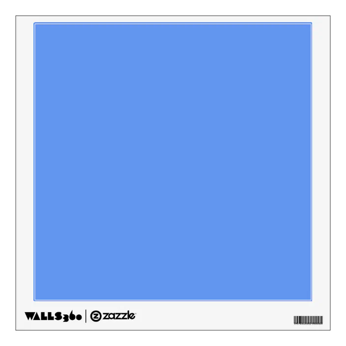 Cornflower Light Baby Blue Solid Color Background Wall Decal Zazzle Com